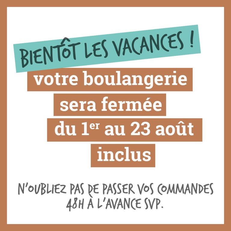 Vacances août 2021